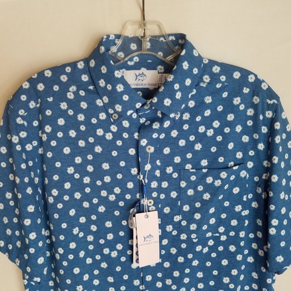 NEW Southern Tide Intercoastal Performance Floral Button Front Shirt Men's Small - Picture 3 of 8